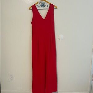 JCrew Elegant Red Sleeveless Jumpsuit